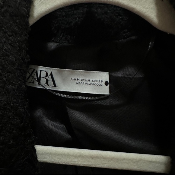 Zara | Black Tweed Blazer with Gold Buttons | Medium - Picture 6 of 10